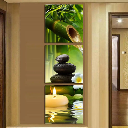bamboo and stone decorative art painting